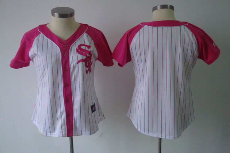 Women 2017 MLB Chicago White Sox Blank Pink Splash Fashion Jersey->->Women Jersey